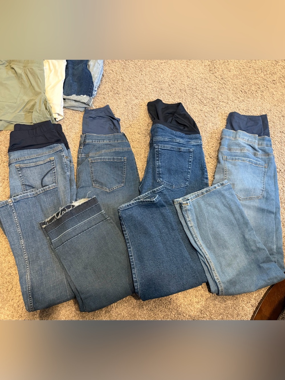Maternity Lot of Blue Denim Maternity Jeans